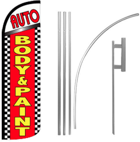 Auto Body & Paint Feather Flag Kit