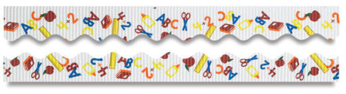 Back To School Corrugated Merchandising Display Borders - 12 rolls