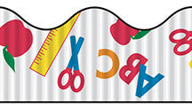 Back To School Corrugated Merchandising Display Borders - 12 rolls
