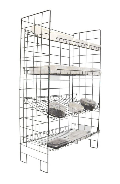 Heavy Duty Bakers Wire Display Rack with Adjustable Shelves-36"W