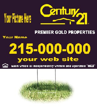 Lawn-Yard-Bandit Signs-Century 21 Real Estate- 24 "x 18"