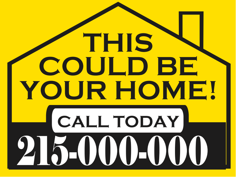 Lawn-Yard-Bandit Signs-This House -Real Estate- 24 "x 18"