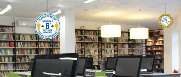 Social Distancing Ceiling Signs for Schools- K thru 12