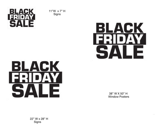 Black Friday Sale Retail Sign Kit
