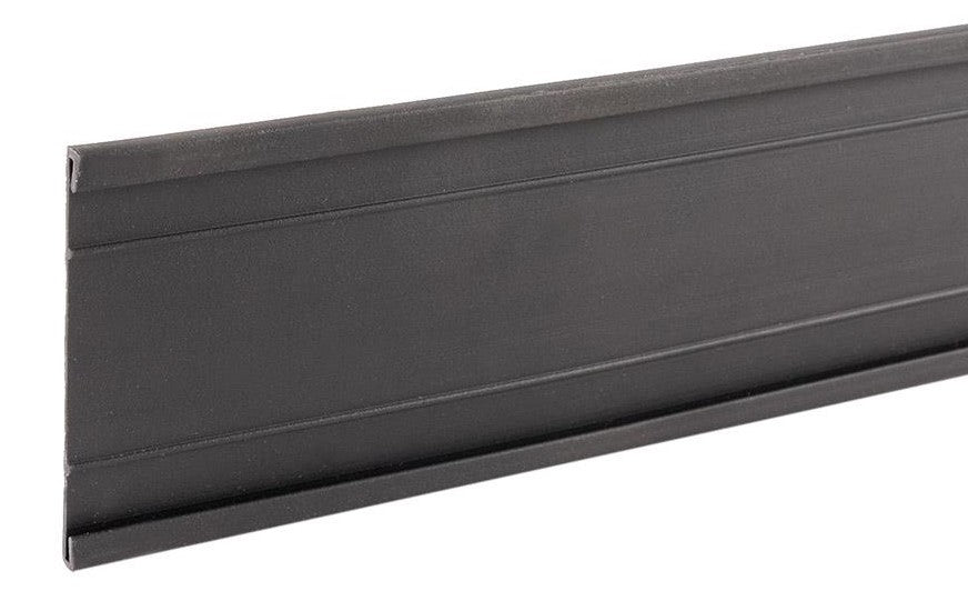 Black Gondola Price Channel Shelf Strips with Adhesive Back- 48"w x 1.25" H