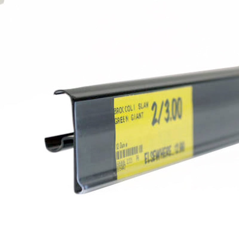 Black Price Tag Holder Data Strip for Double Wire Fixtures-50 pieces