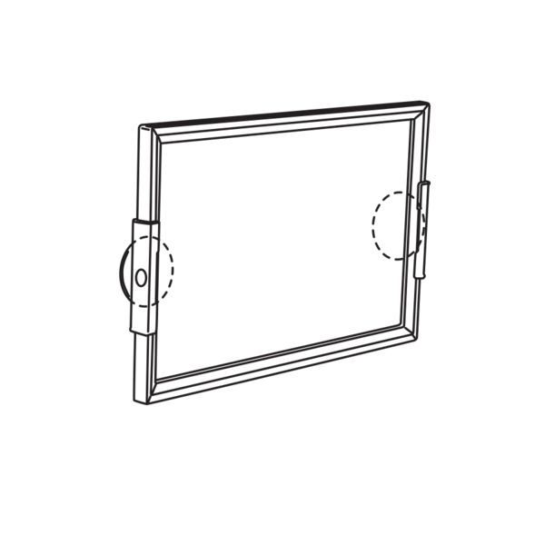 Black Plastic Cooler Door Sign Frames with Suction Cups- 10 pieces