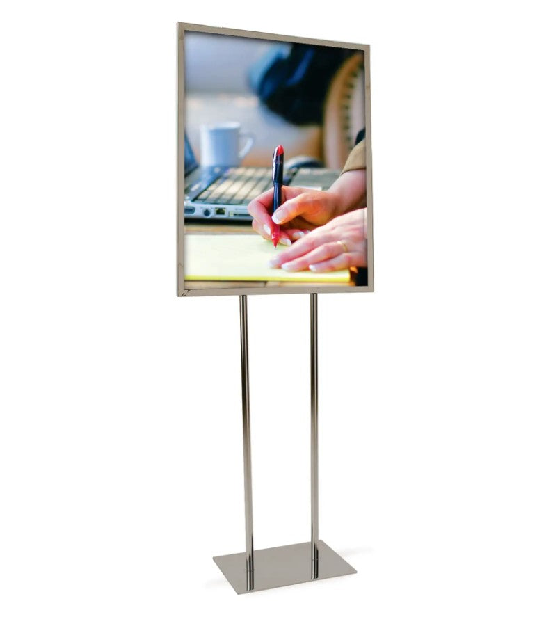 Bulletin Sign Holder Chrome- 60" H