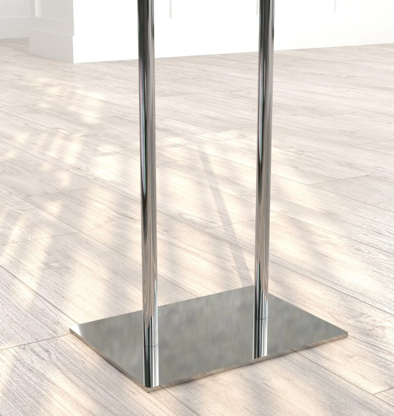 Bulletin Sign Holder Chrome- 60" H