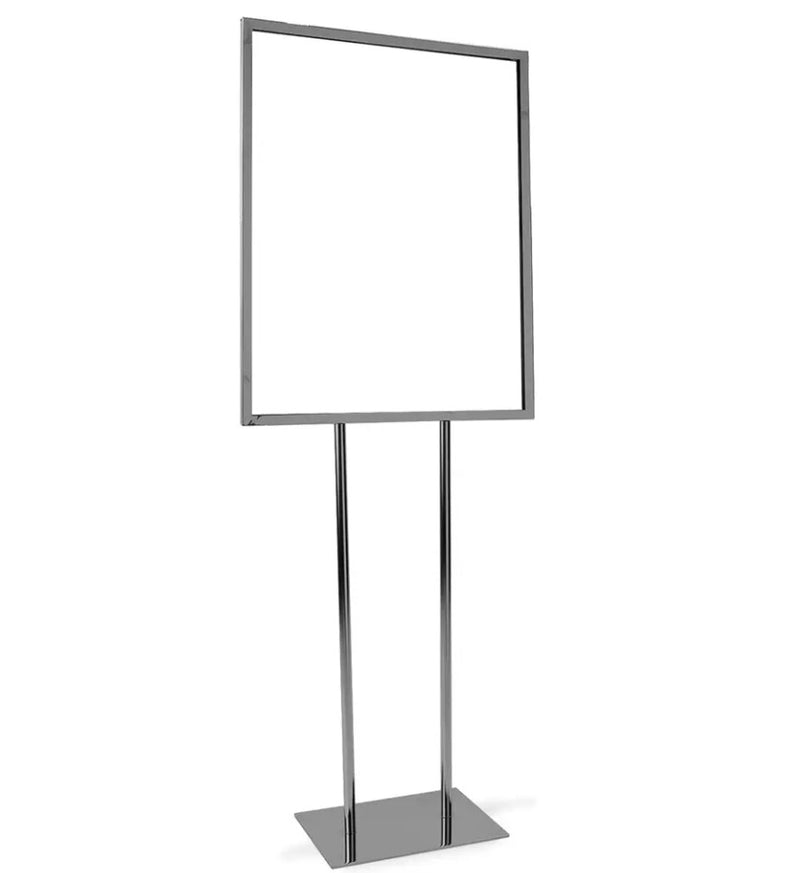 Bulletin Sign Holder Chrome- 60" H