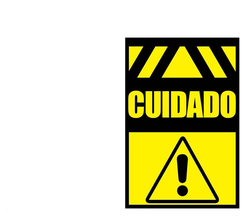 Cuidado A-Frame Sign Insert 22"W x 28"H