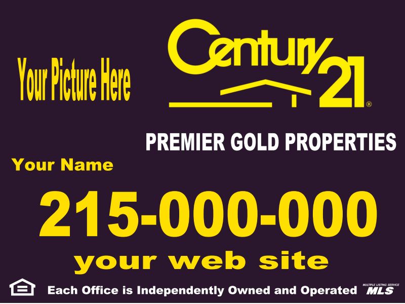 Lawn-Yard-Bandit Signs-Century 21 Real Estate- 24 "x 18"