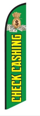 Check Cashing Feather Flag Kit-Green