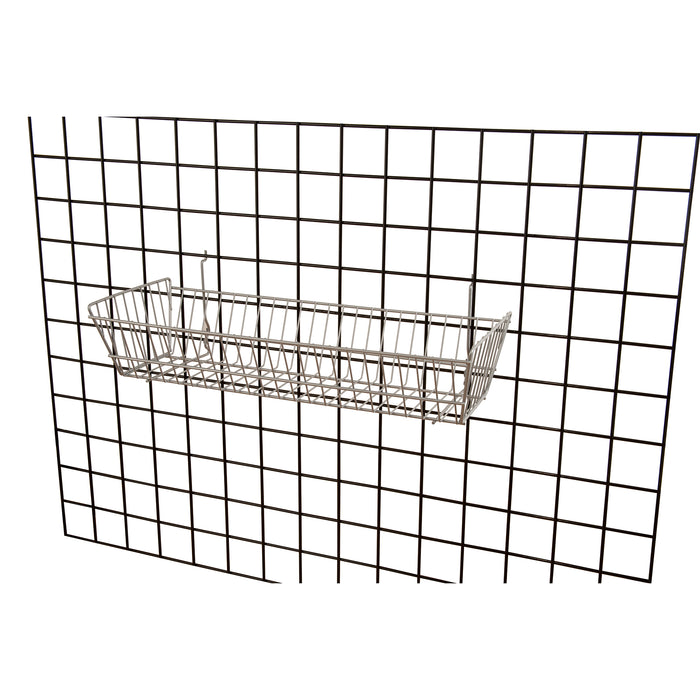 Chrome Wire Baskets gridwall Fixtures-Sloping