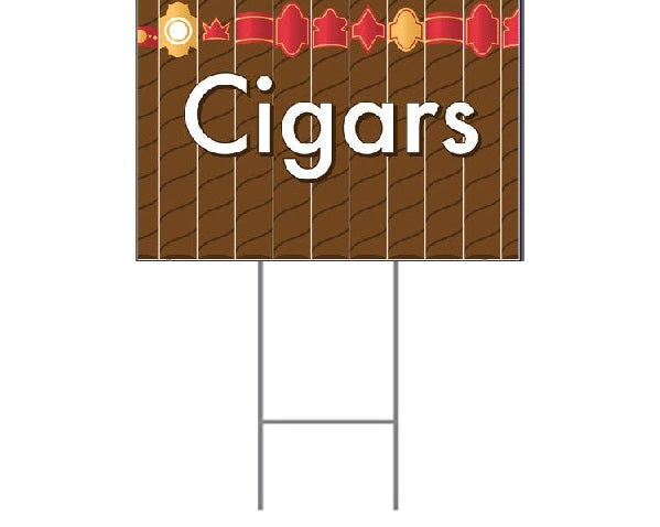 Cigars Lawn Yard Signs for Retail- 24"W x 18"H