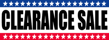 Clearance Sale Banner-R/W/B