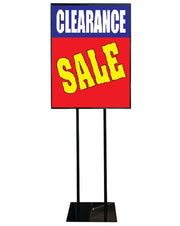 Clearance Standard Poster- Floor Stand Stanchion Sign 