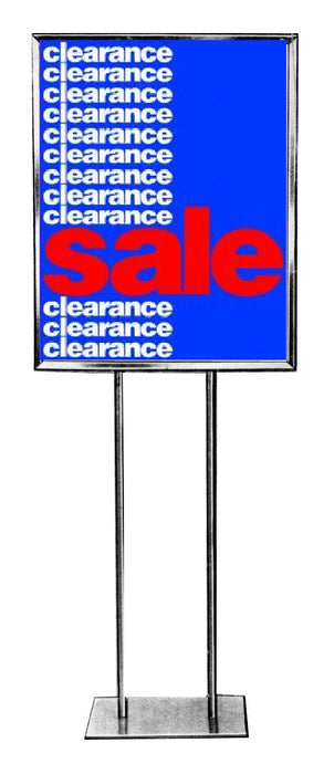 Clearance Standard Poster- Floor Stand Stanchion Sign 
