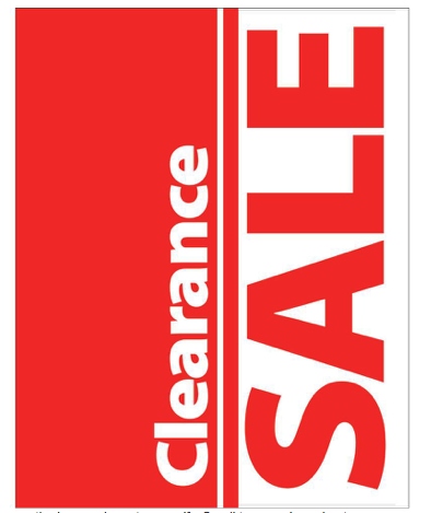 Clearance Sale Retail Shelf Signs 11"X 14"