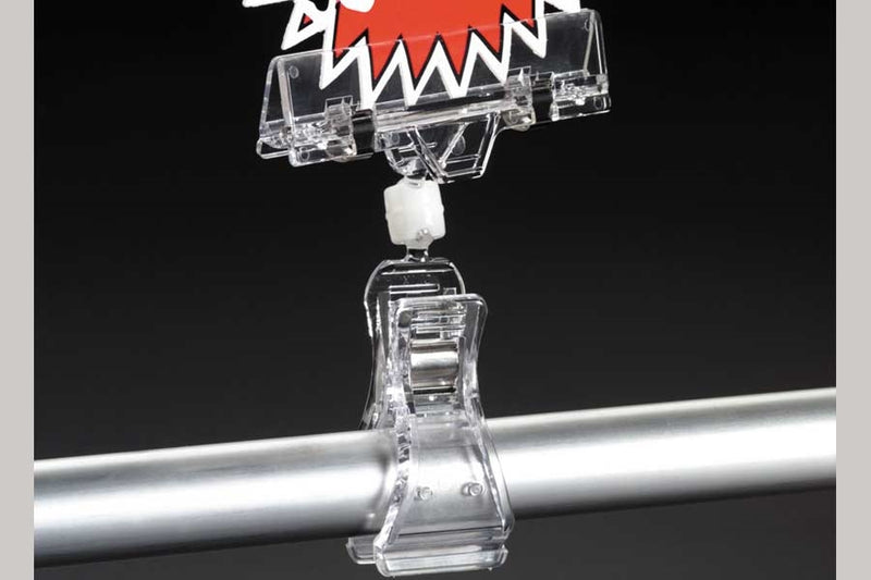 Plastic Large Clip-on Sign Holder - 4 1/4"L x 3"W