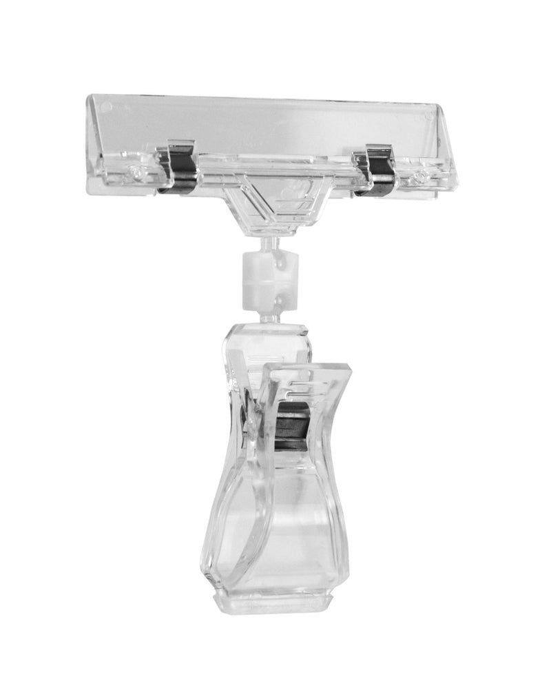 Plastic Large Clip-on Sign Holder - 4 1/4"L x 3"W