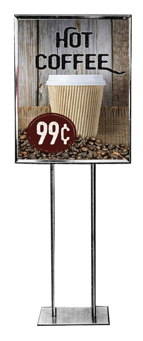 Coffee Floor Stand Stanchion Sign-Semi Custom