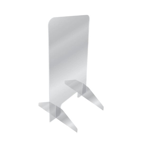 Checkout Counter Acrylic Protective Barrier Sneeze Guard Shields- 24”W x 36”H Freestanding