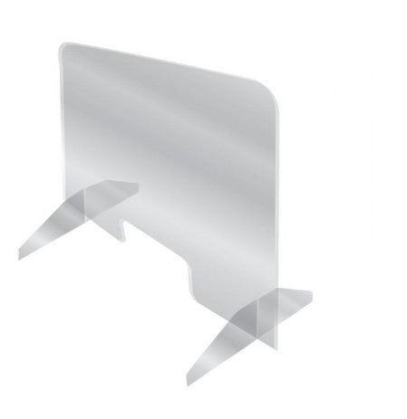 Checkout Counter Acrylic Protective Barrier Sneeze Guard Shields-48”W x 36”H Freestanding