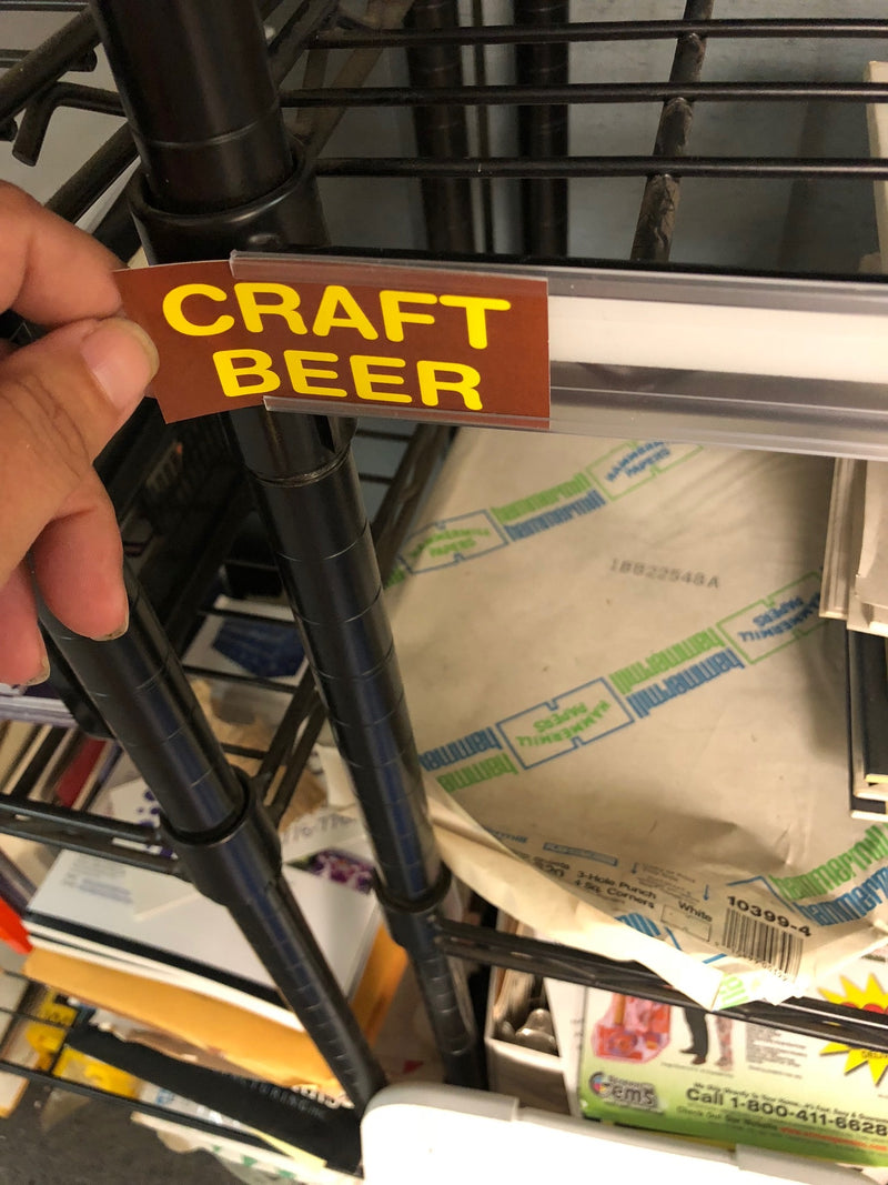 Craft Beer Price Channel Shelf Molding Tags-3"-50 pieces