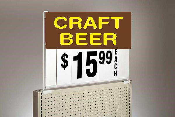 Large Spiral Sign Board Header Craft Beer Insert-6"