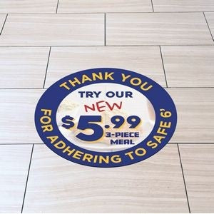 Custom Printed Social Distancing Stickers for Carpets