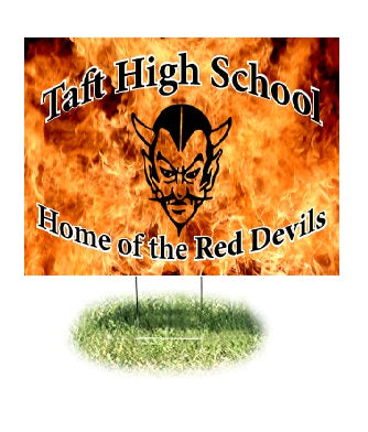 Lawn Yard Signs for Schools-Custom Printed-18"W x 12"W