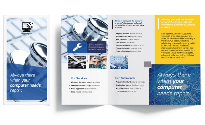 Tri Fold Brochures on Waterproof Paper-Custom Printed