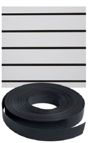 Slatwall Decorative Vinyl Inserts-Black Plastic Strips-1 1/4”W x 130ft -5 Rolls