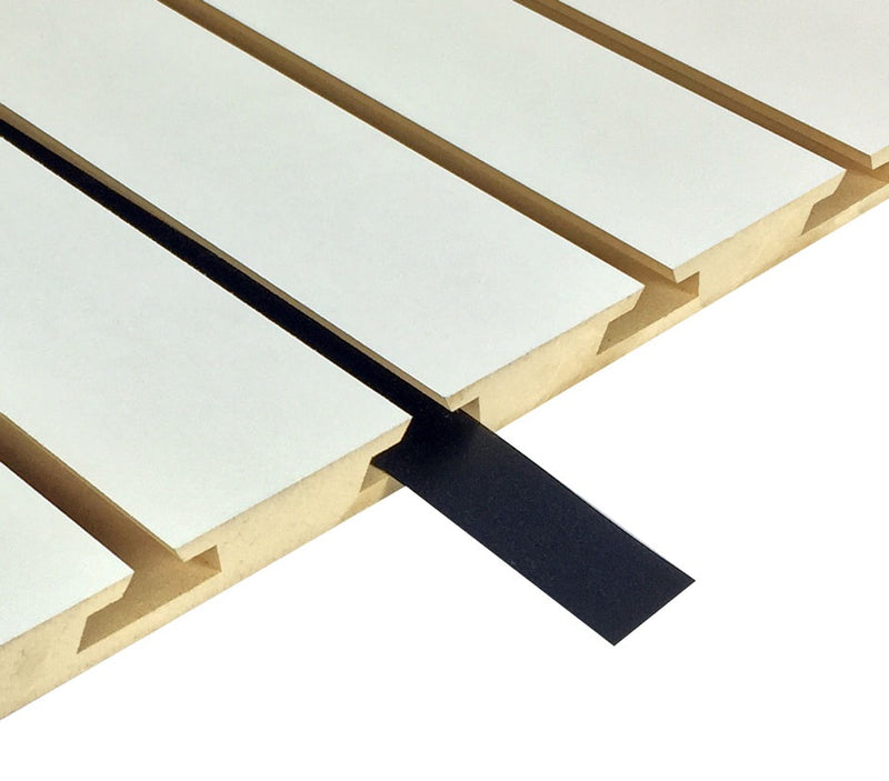 Slatwall Decorative Vinyl Inserts-Black Plastic Strips-1 1/4”W x 130ft -5 Rolls