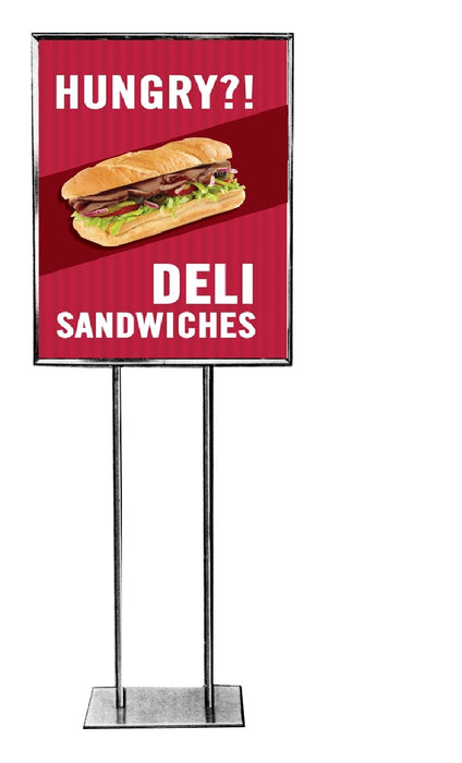 Deli Sandwiches Floor Stand Stanchion Signs-22" W x 28" H