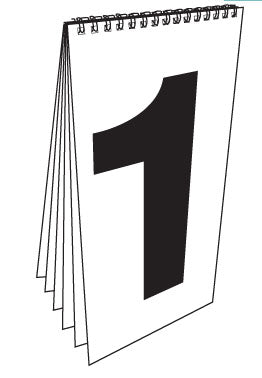 Dollar Style Spiral Numeral Pads for End Cap Signboards-8"H-10 pieces