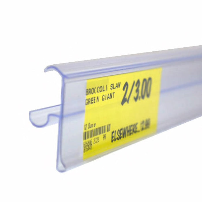 Clear Price Tag Holder Data Strip for Cooler Double Wire Fixtures-50 pieces
