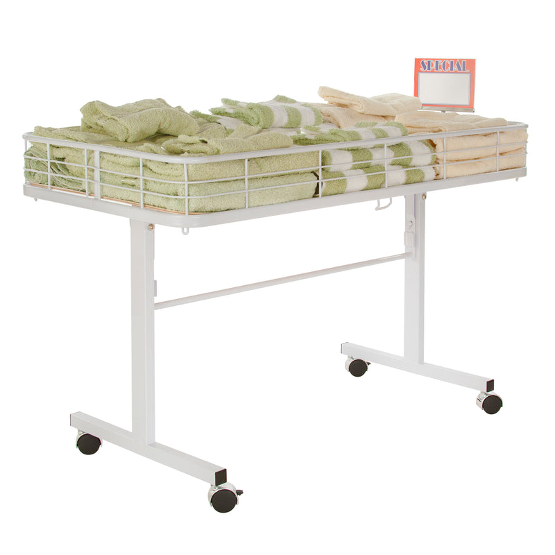 Folding Dump Table Display Fixture-White