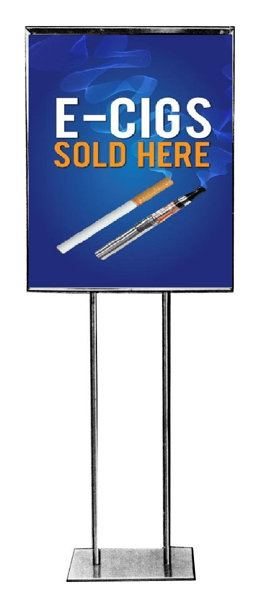 E-Cigs Floor Stand-Stanchion Sign