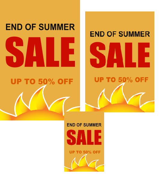 End of the Summer Retail Sale Event Sign Kit -12 pieces