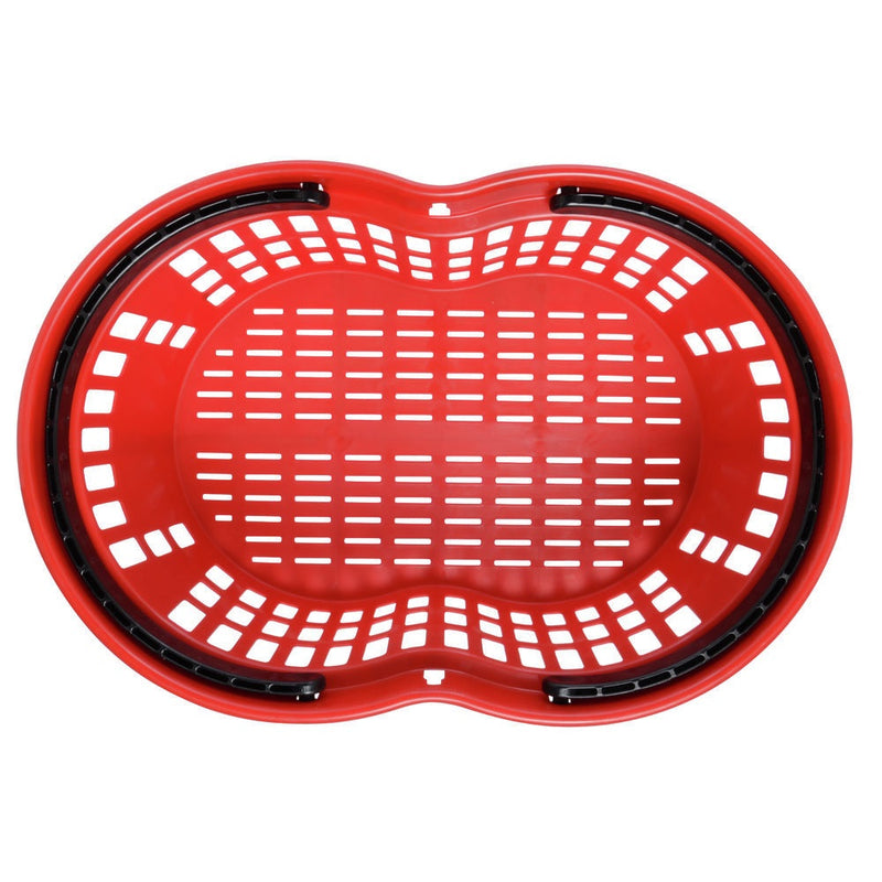 Ergonomically Shaped Shopping Hand Baskets - 6 units