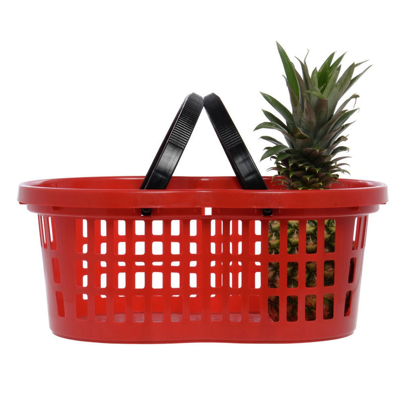 Ergonomically Shaped Shopping Hand Baskets - 6 units