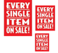 Every Single Item On Sale Retail Sale Event Sign Kit