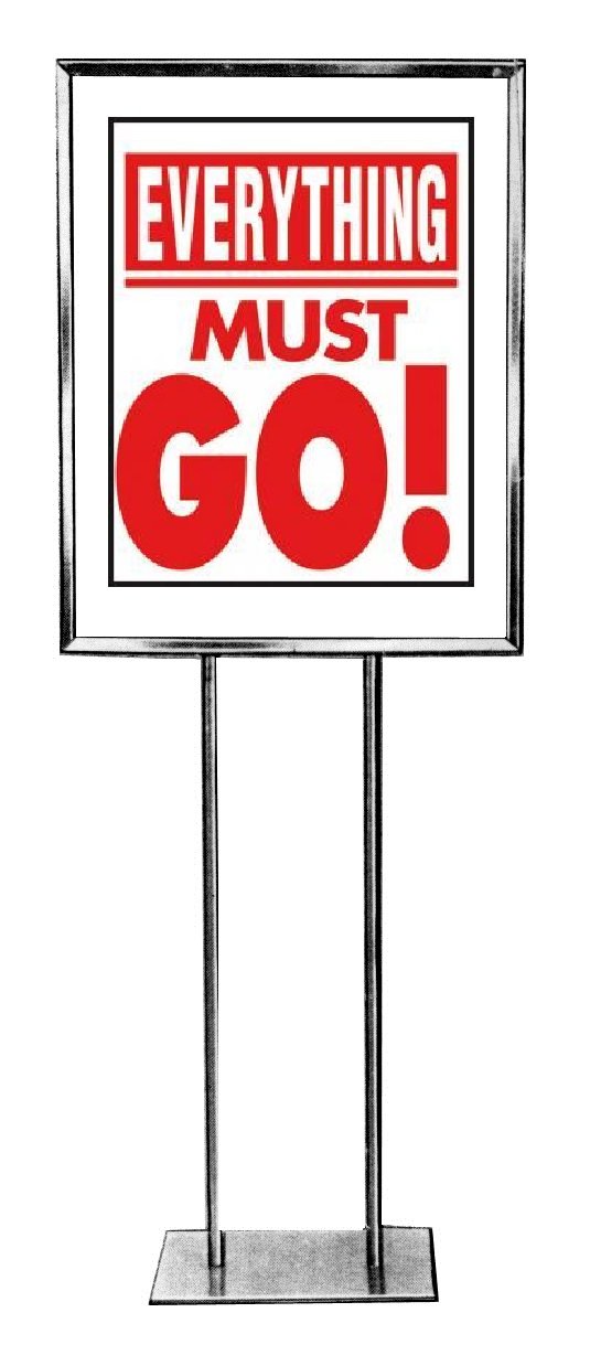 Everything Must Go Retail Sale Sign 11"W x 17"H