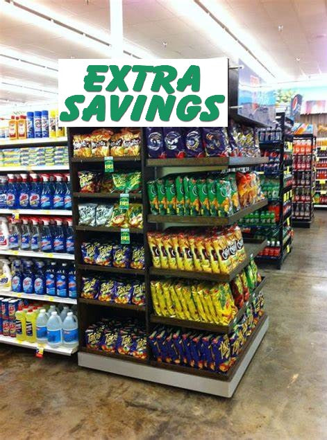 Extra Savings End Cap-Gondola Signs-Green -36" W x 18" H