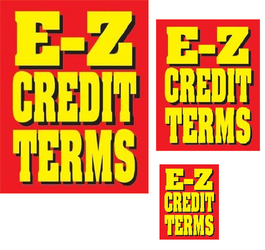 EZ Credit Terms Retail Sale Event Sign Kit