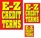 EZ Credit Terms Retail Sale Event Sign Kit