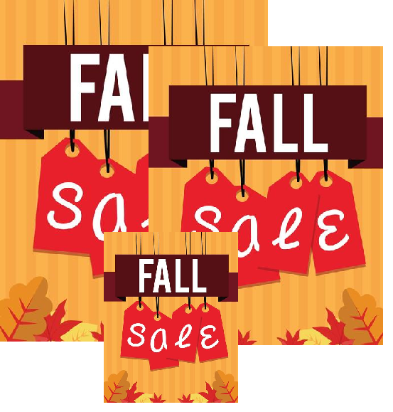 Mini Fall Retail Sale Event Sign Kit- 75 pieces — screengemsinc