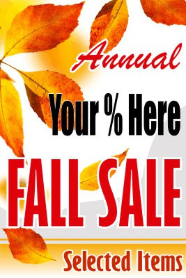 Fall Sale Event Posters-Floor Stand-Stanchion Signs-Custom